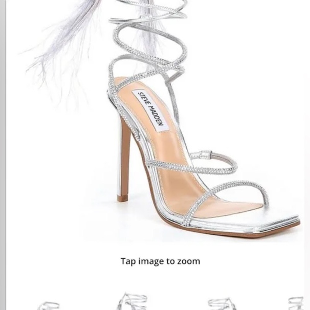 Steve Madden Silver Strappy Heels